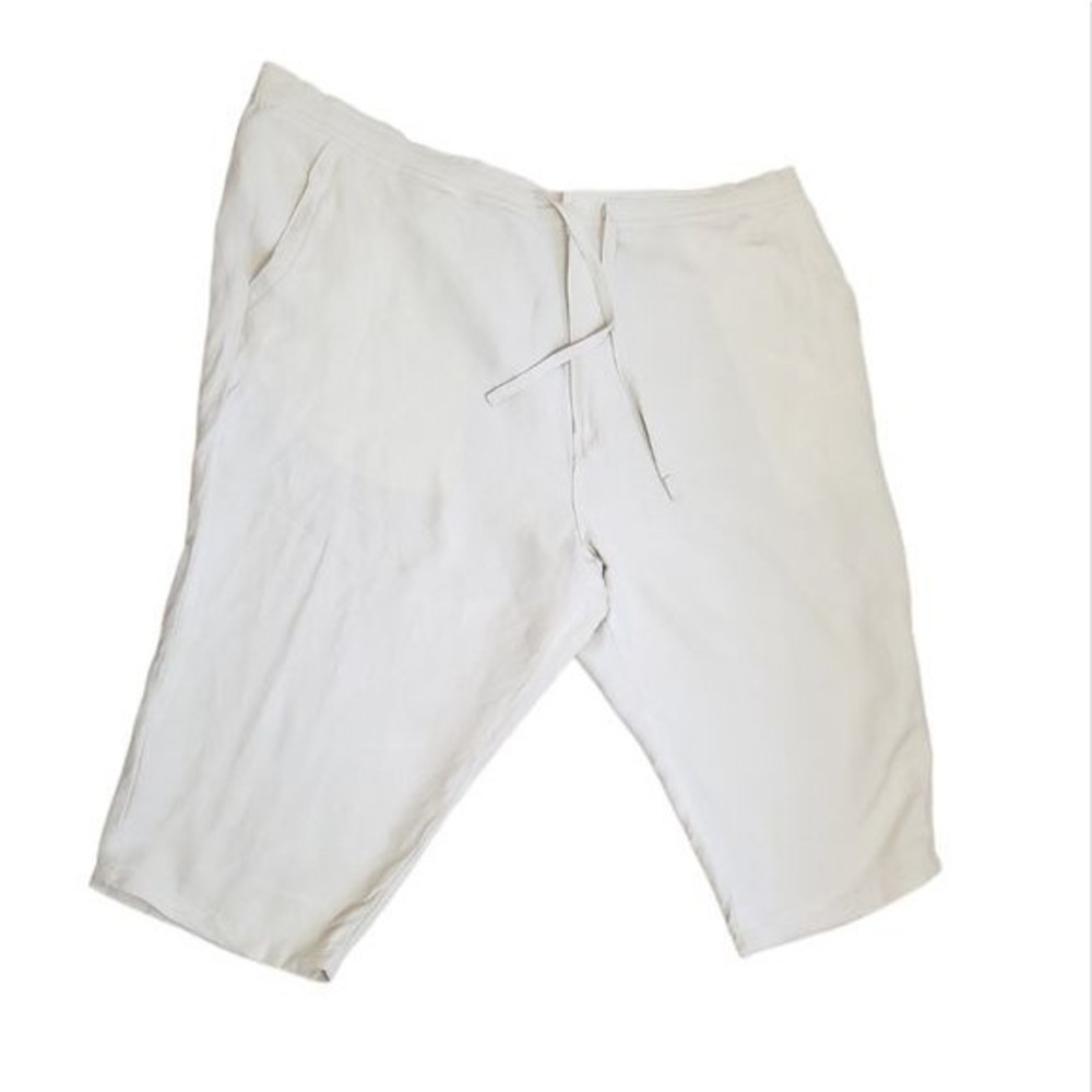 Cubavera LINEN-BLEND CORE DRAWSTRING PANTS